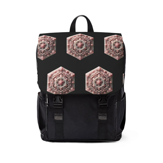Rose Quartz Geometric Design Backpack
