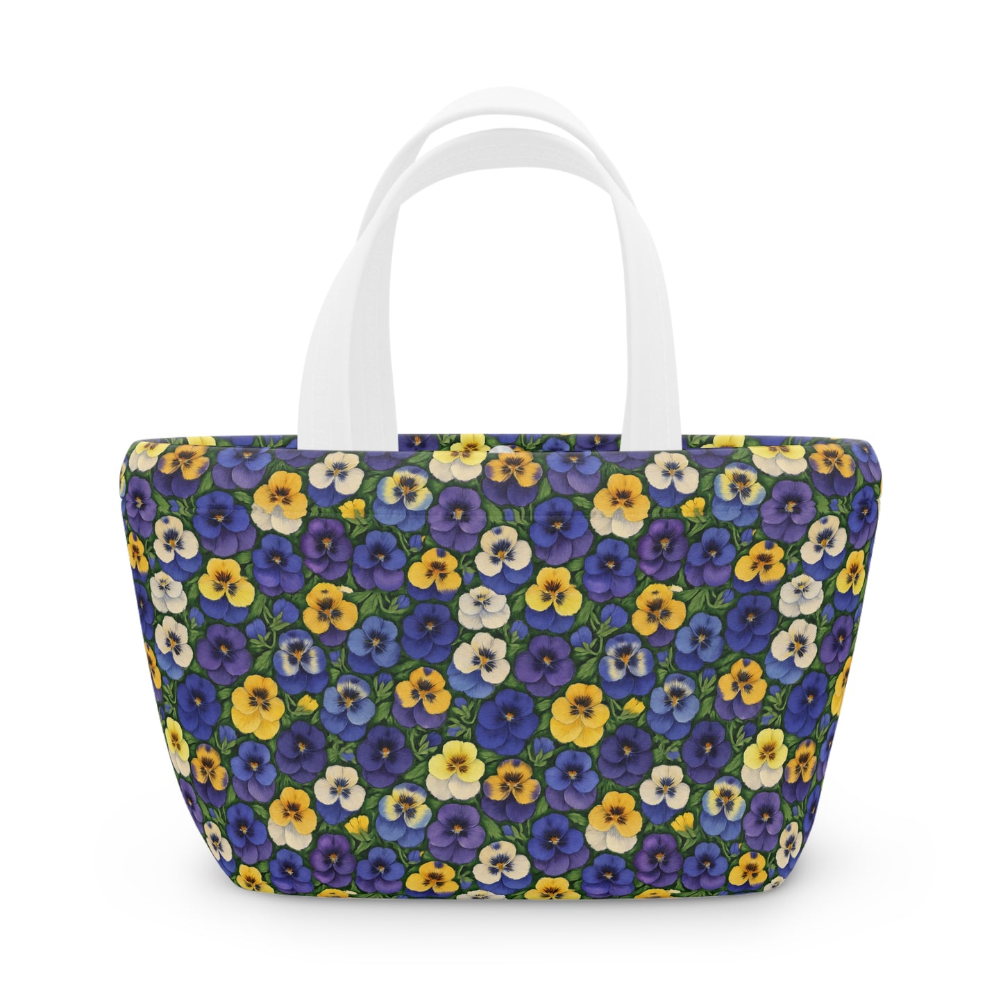 Lunch Bag with Pansy Pattern
