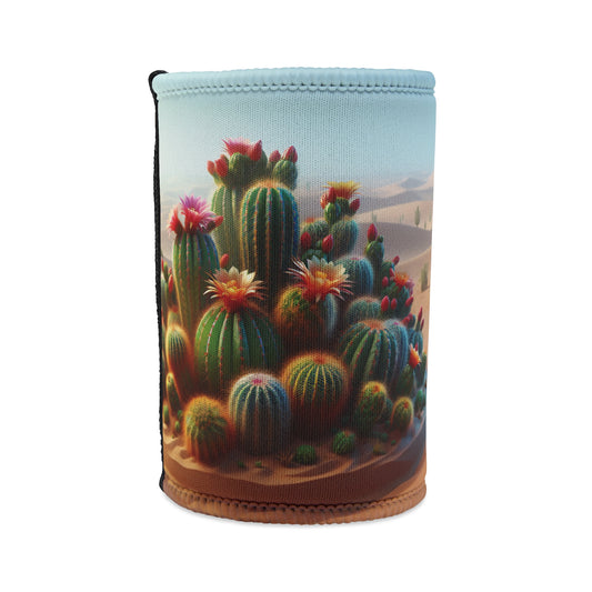 Stubby Cooler - Desert Cactus Design, Succulent Plant Drink Holder, Beverage Holder, Can Cooler, Beer Sleeve, Drink Insulator