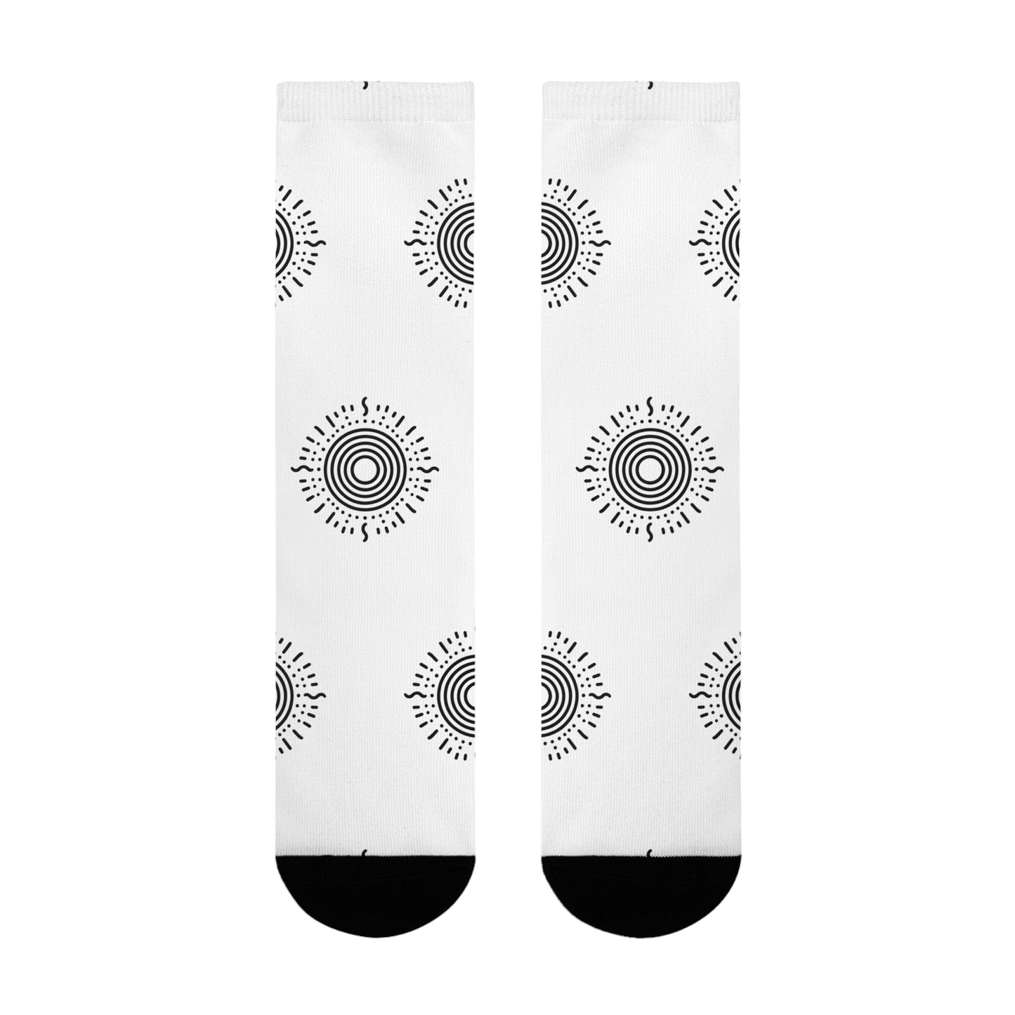 Sun Minimalist Sublimation Crew Socks, Footwear, Accessories, Gift, Trendy, Cute, Fashion, Bright, Colorful, Casual