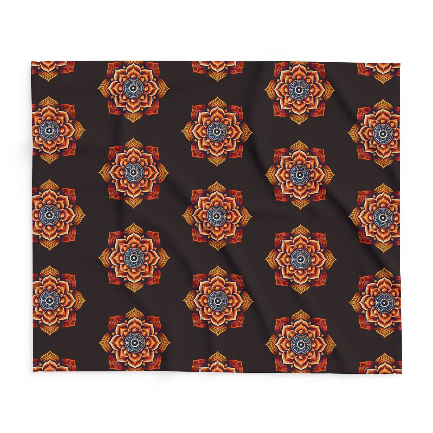 Fleece Blanket with Sacral Chakra Design