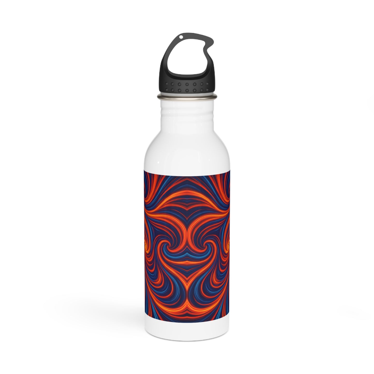 Swirl Stainless Steel Water Bottle, Colorful Drinkware, Reusable Hydration Flask, Abstract Design Thermo Water Bottle, BPA Free