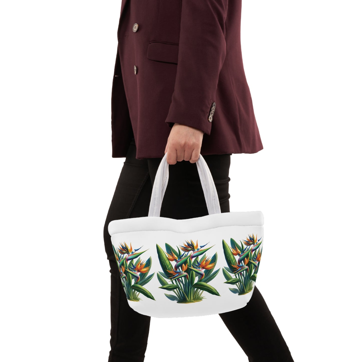 Lunch Bag for Tropical Vibes, Bird of Paradise Design, Reusable Insulated Cooler, Beach Picnic Tote, School Work Office Meal Storage, Summer