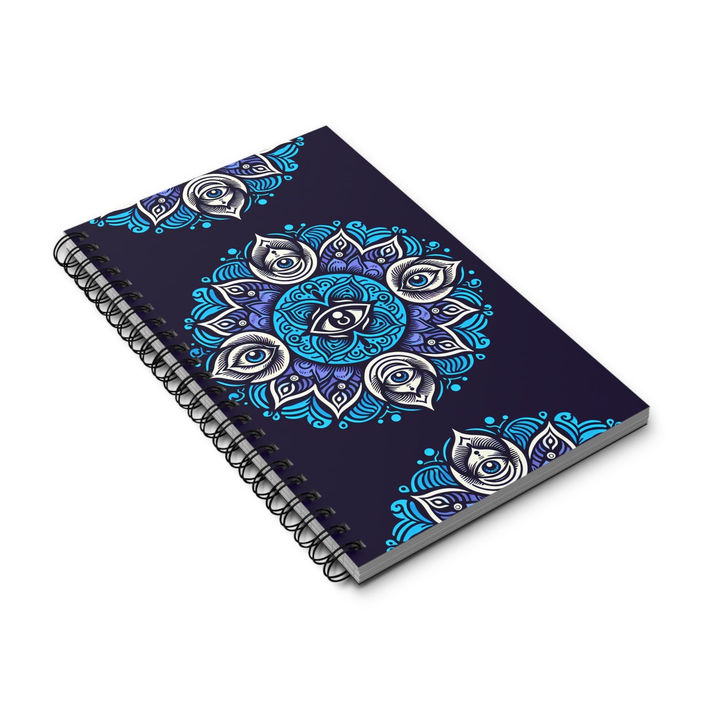 Third Eye Spiral Journal, Spiritual Notebook, Mandala Diary, Artistic Sketchbook, Eye Design Journal for Mindfulness