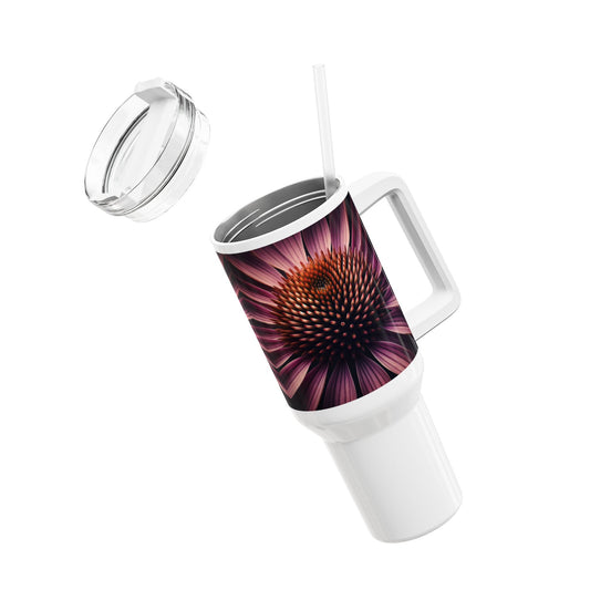 40oz Tumbler - Coneflower Bloom Design