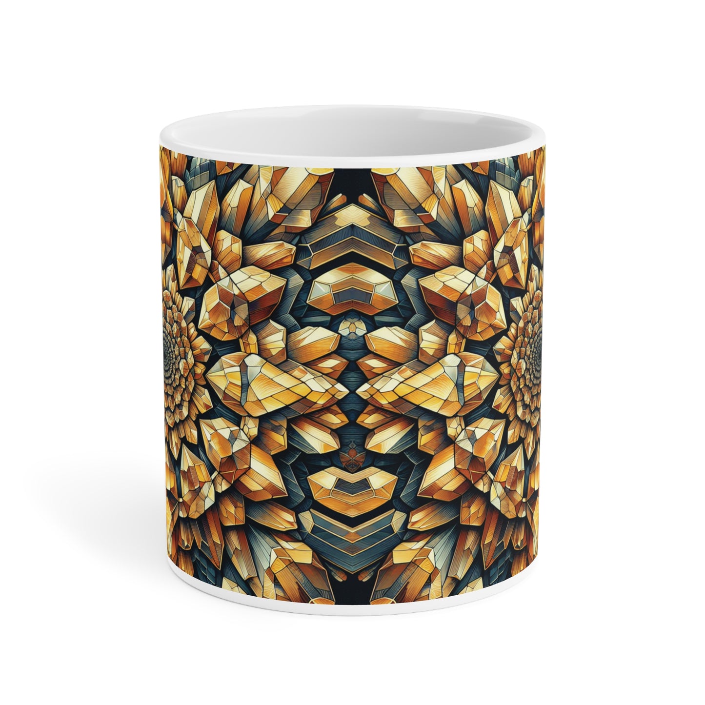 Citrine Geometric Ceramic Mug - Artisanal Drinkware for Coffee Lovers, Home Decor, Unique Gift, Housewarming, Mother's Day