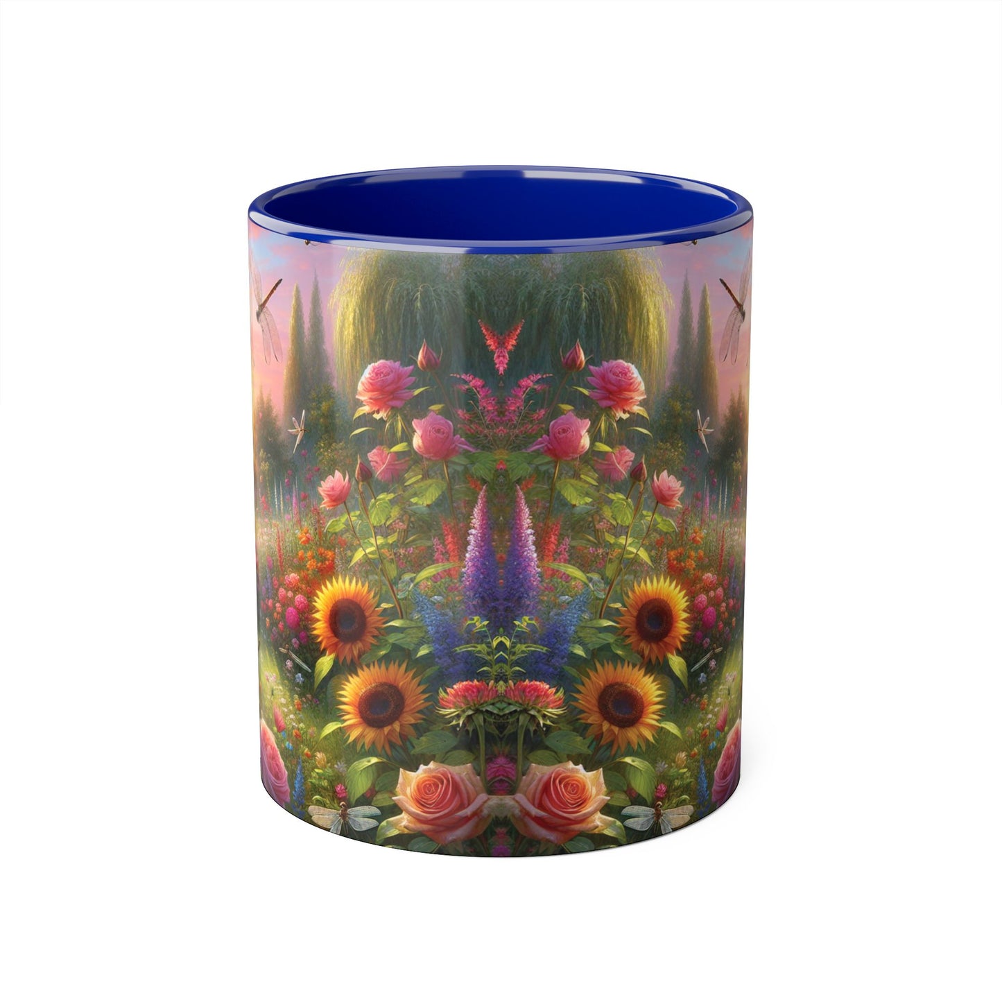 Whimsical Dragonfly Accent Mug, Colorful Nature Coffee Cup, Garden Lover Gift, Outdoor Enthusiast Ceramic, Perfect for Spring