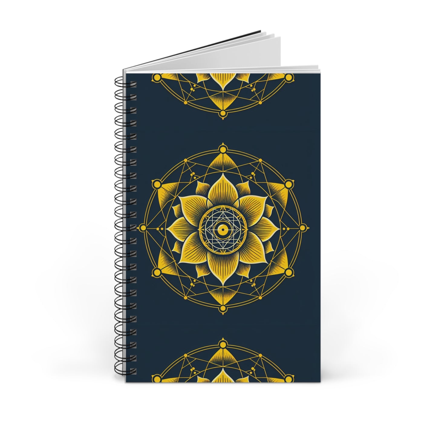 Solar Plexus Spiral Journal - Wellness Journal, Meditation Notebook, Gift for Her, Art Journal, Spiritual Writing