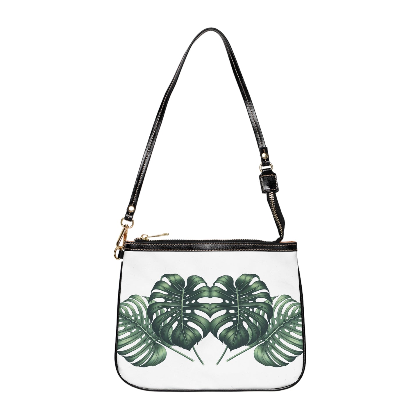 Monstera Leaves Print Small Shoulder Bag