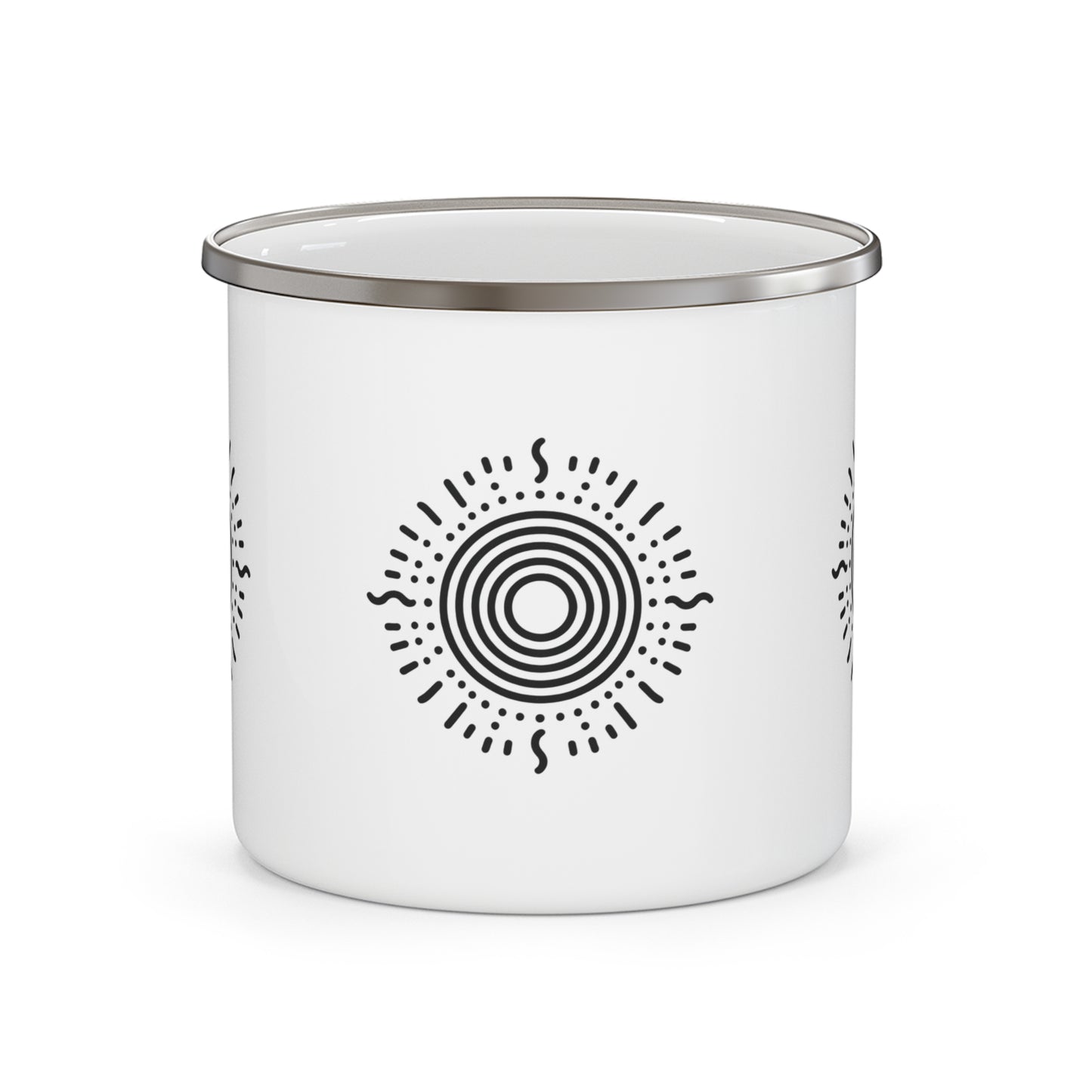 Camping Mug - Minimalist Sun Design