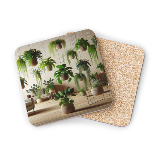 Tropical House Plants Coasters, Botanical Drink Coasters, Succulent Coasters, Plant Lover Gift, Greenery Coasters