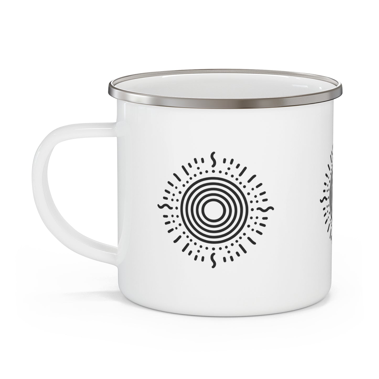 Camping Mug - Minimalist Sun Design