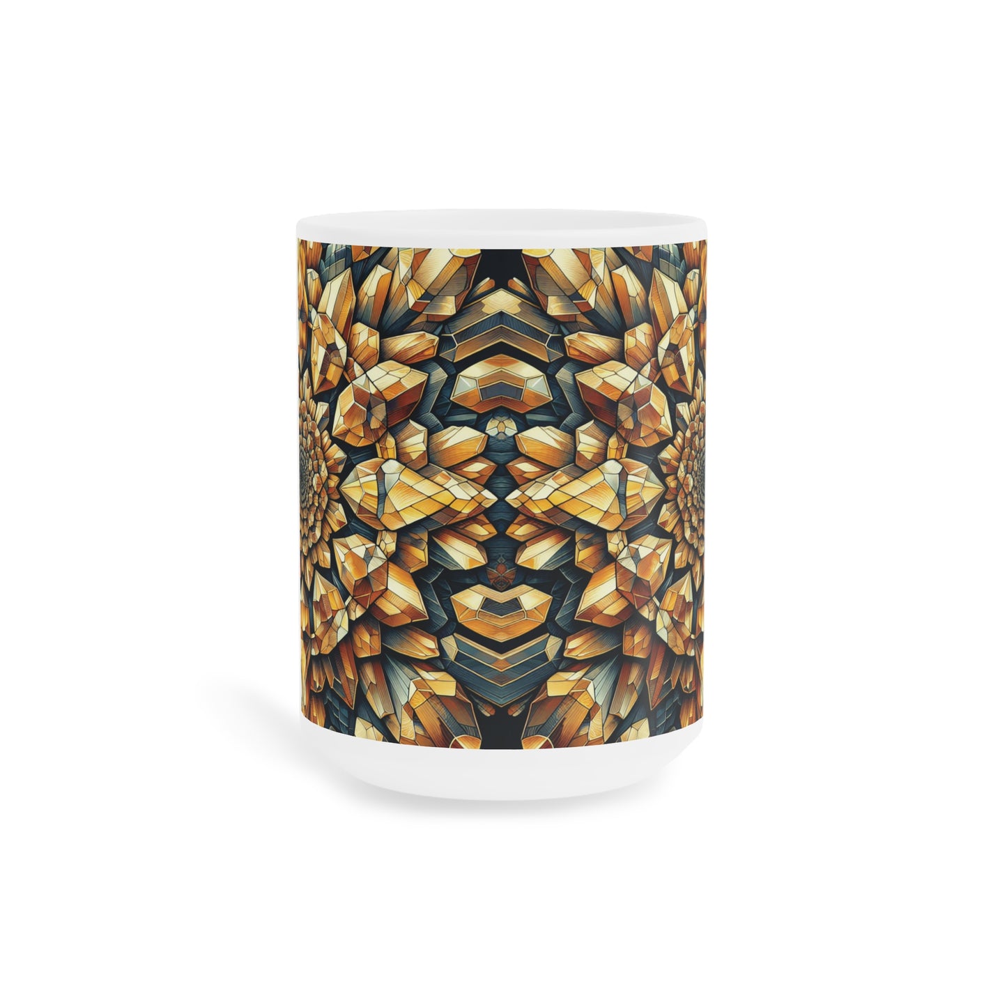 Citrine Geometric Ceramic Mug - Artisanal Drinkware for Coffee Lovers, Home Decor, Unique Gift, Housewarming, Mother's Day