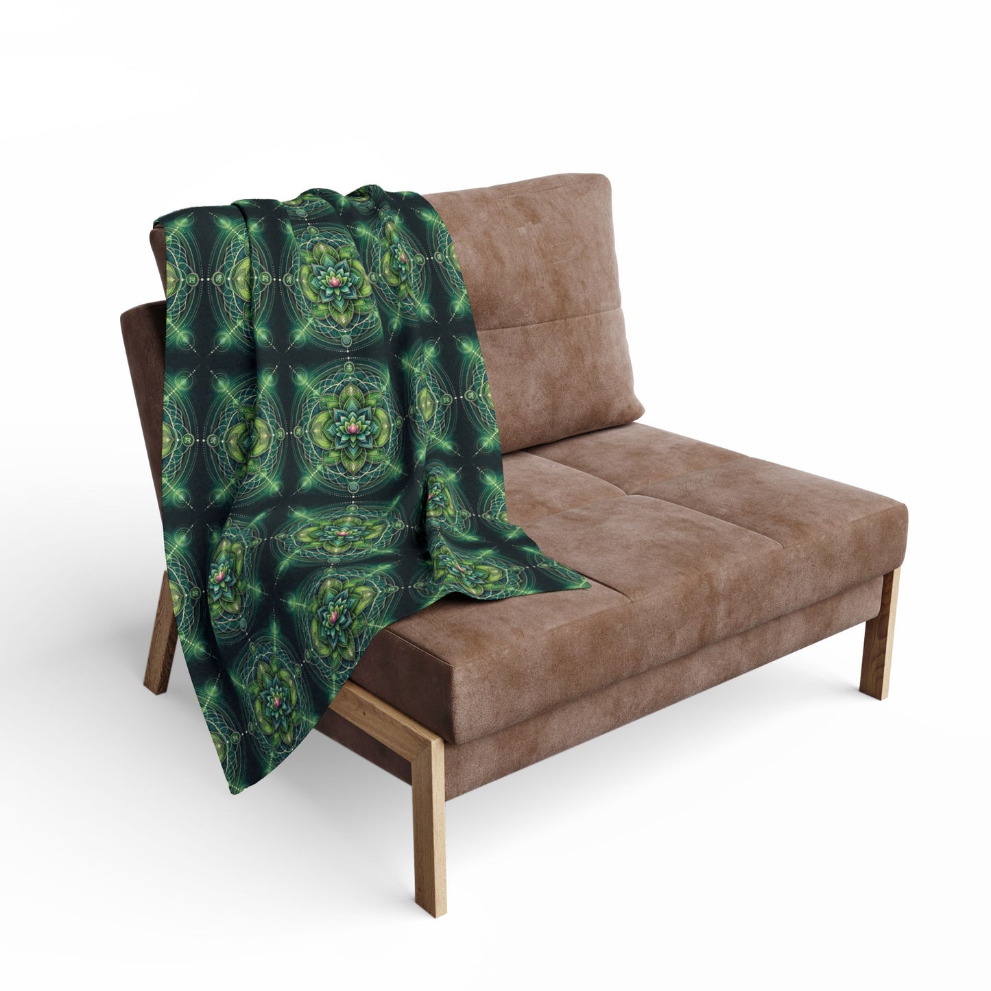 Fleece Blanket with Heart Chakra Design