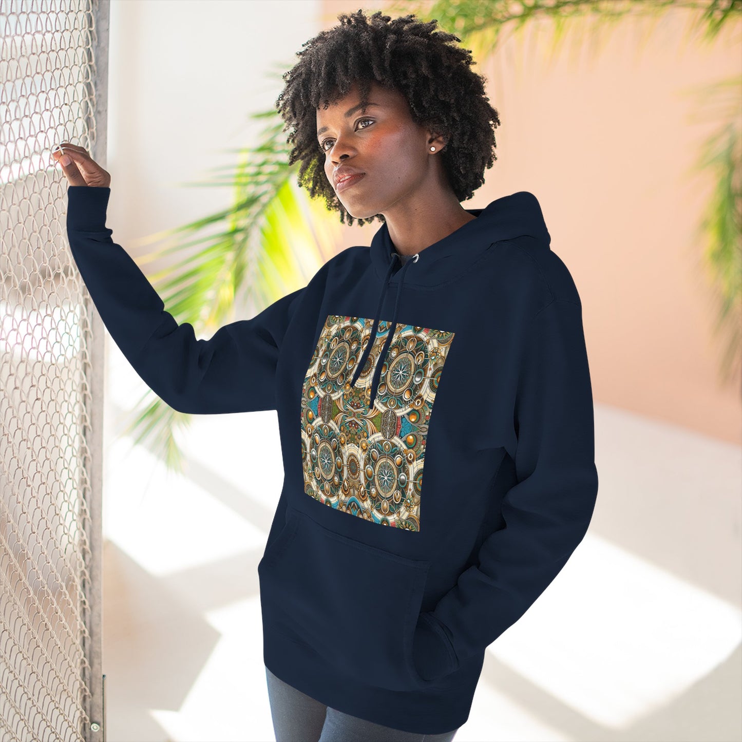 Fleece Hoodie - Symbol of Life Design