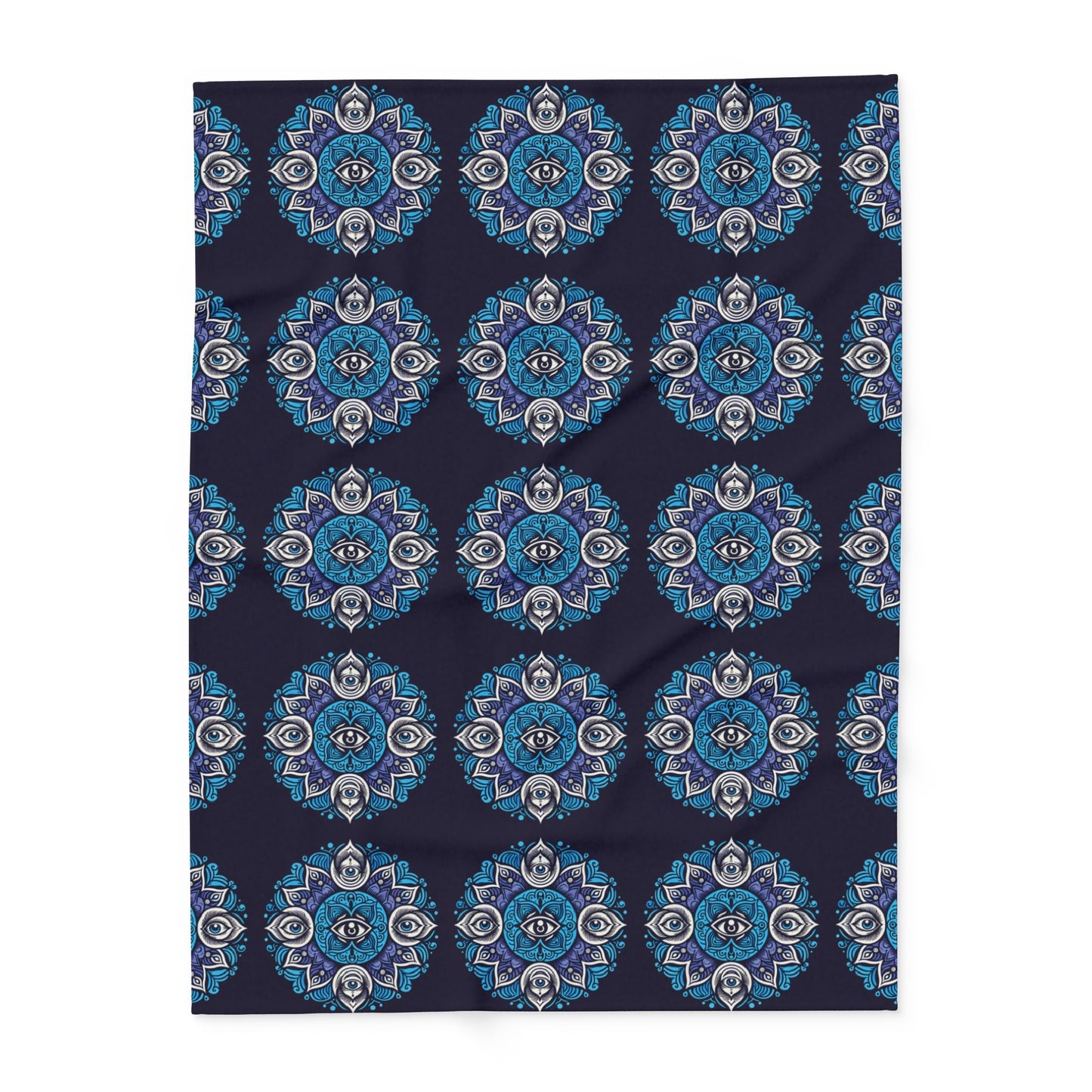 Fleece Blanket with Third Eye Chakra Design
