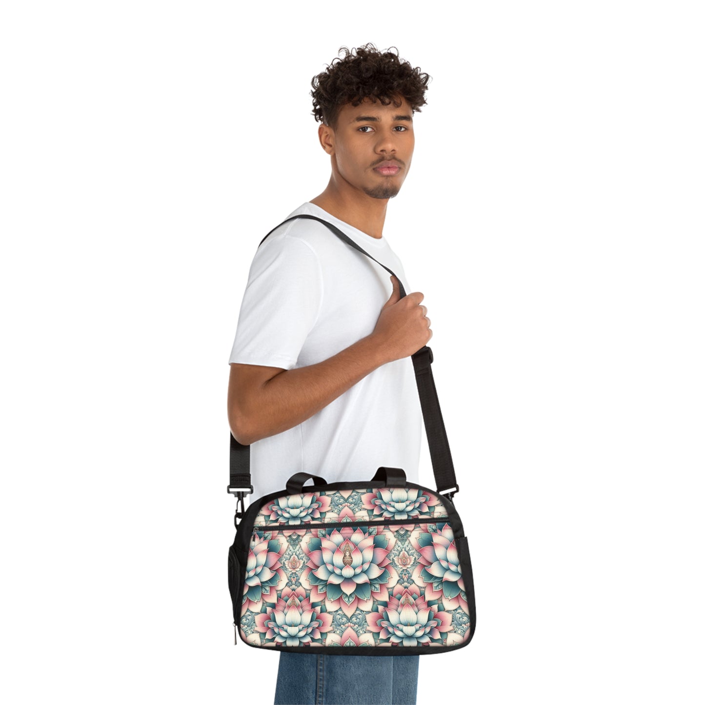 Fitness Handbag Lotus Flower, Gym Bag