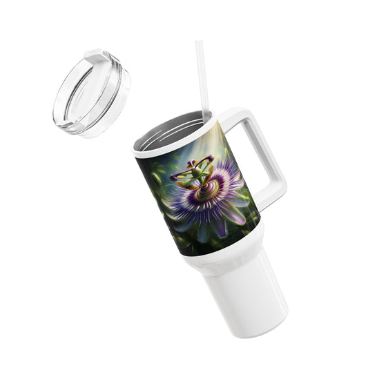 40oz Tumbler - Passionflower Bloom Design