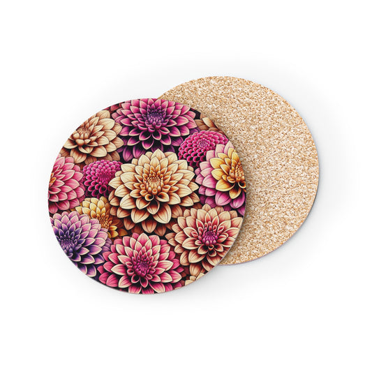 Dahlia blooms coasters, Floral drink coasters, Botanical home decor, Housewarming gift, Flower lovers gift, Gardening gift