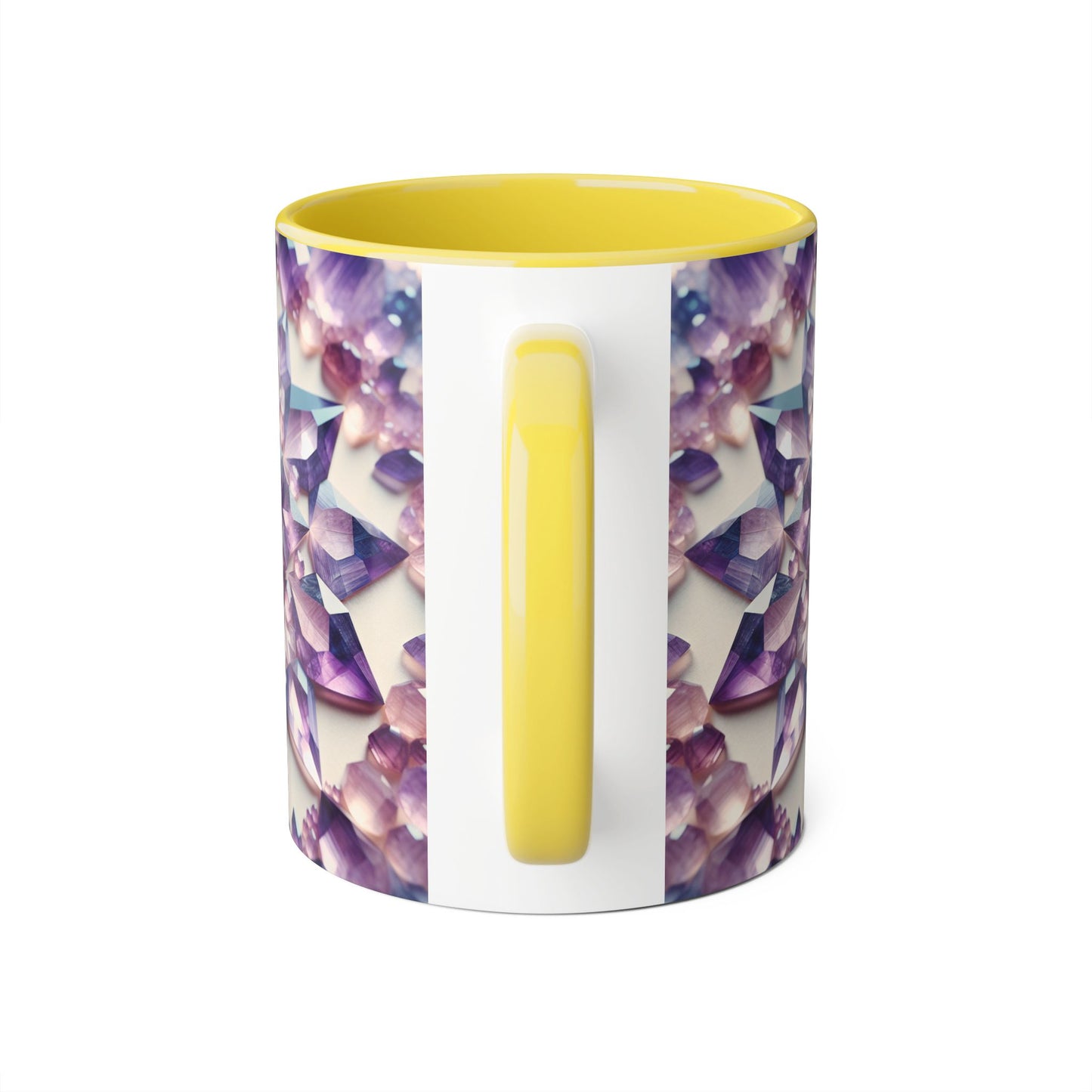 Elegant Purple Crystal Accent Mug, Unique Gift for Gem Lovers, Decorative Coffee Cup, Birthday Present, Home Office Decor