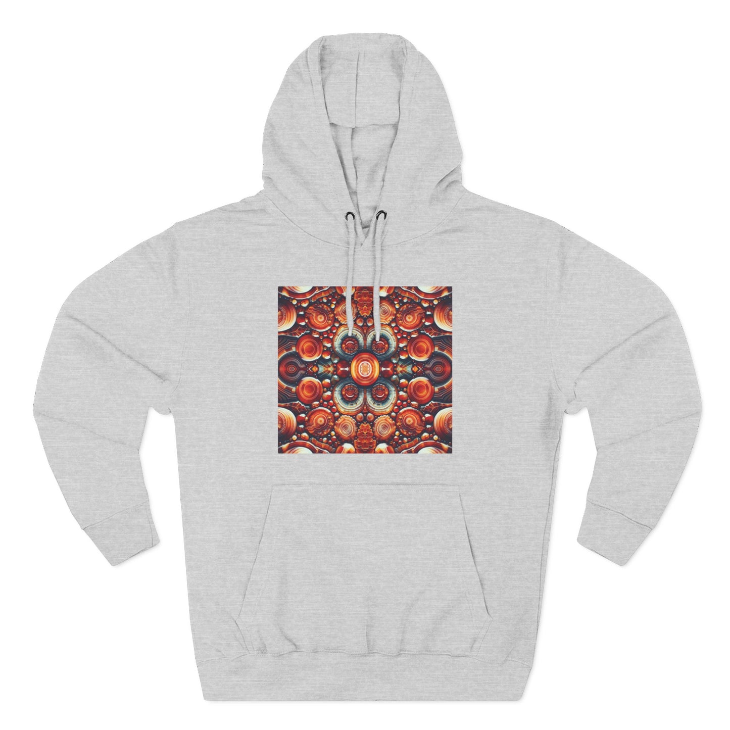 Fleece Hoodie - Carnelian Pattern