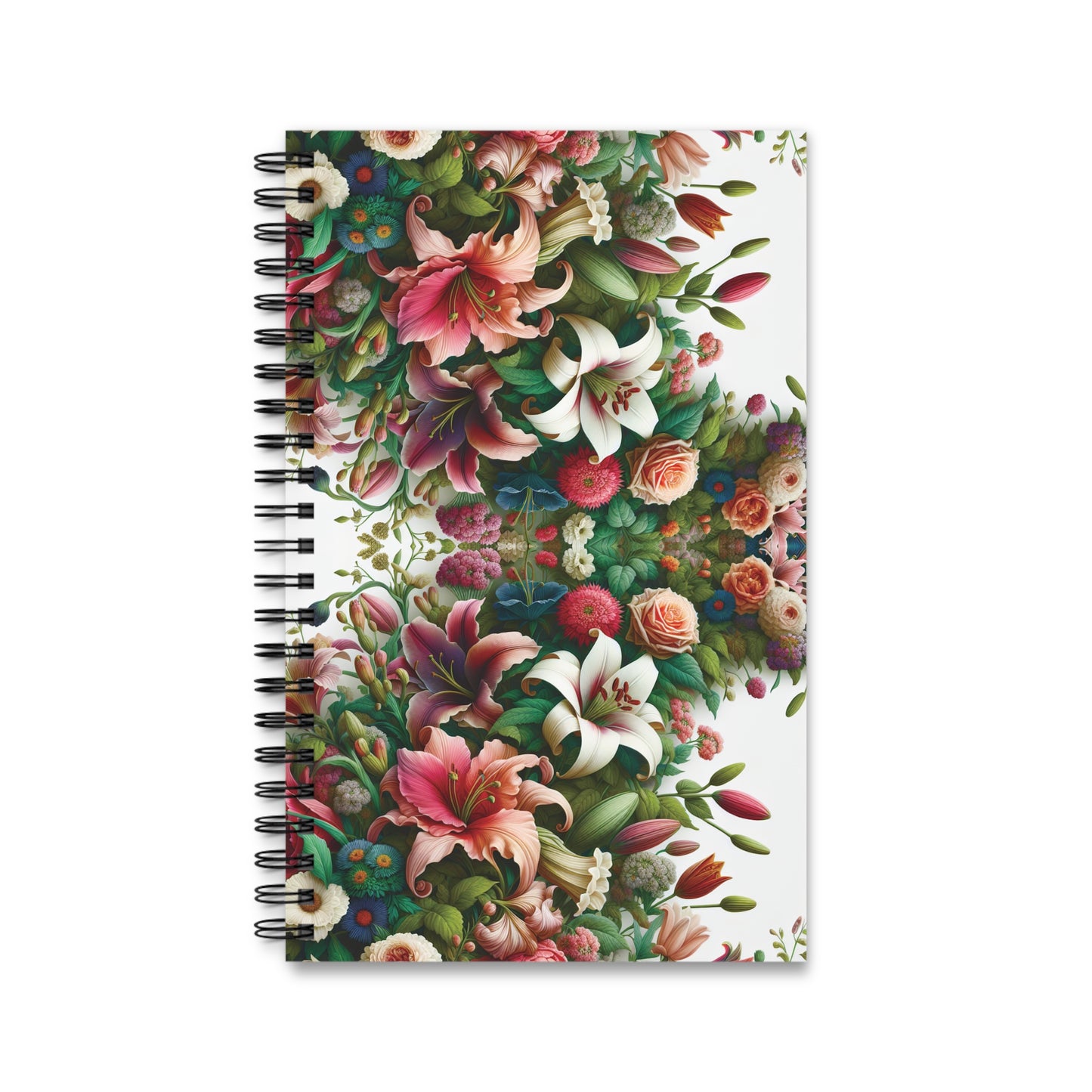 Floral Spiral Journal | Blooming Garden Notebook for Writers, Gift for Students, Nature Lovers Diary, Eco-friendly, Spring Decor