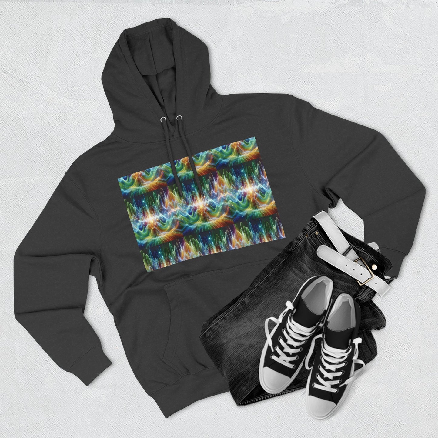 Fleece Hoodie - Frequency Waves Design
