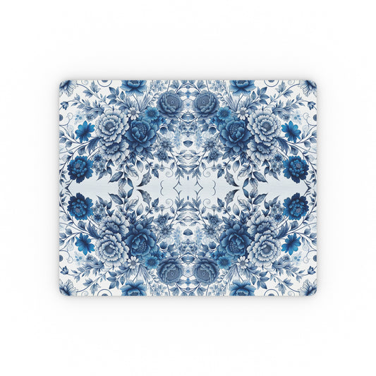 Mouse Pad - Blue Floral Design