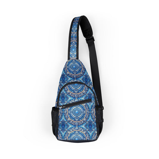 Throat Chakra Design Chest Bag