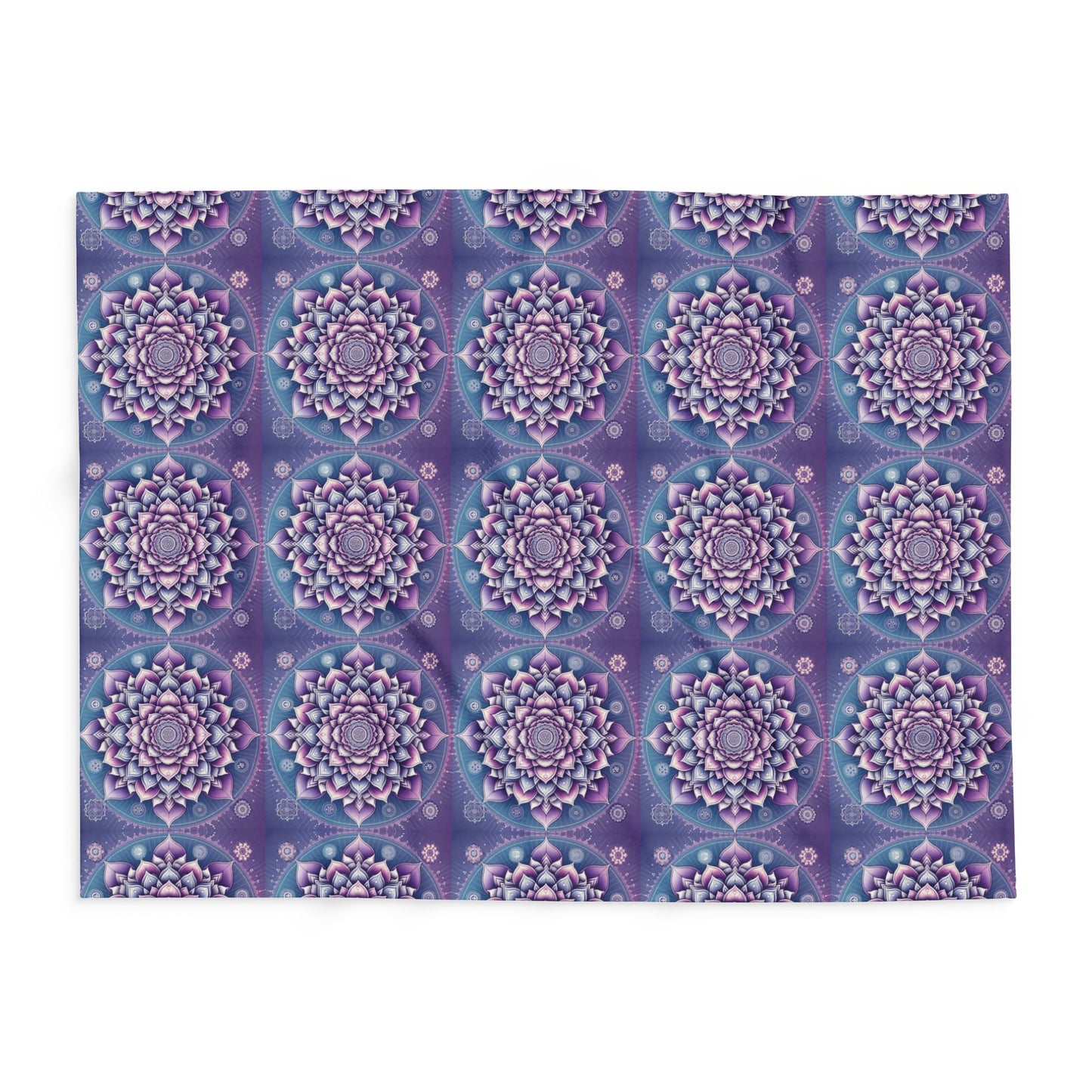 Fleece Blanket with Crown Chakra Design