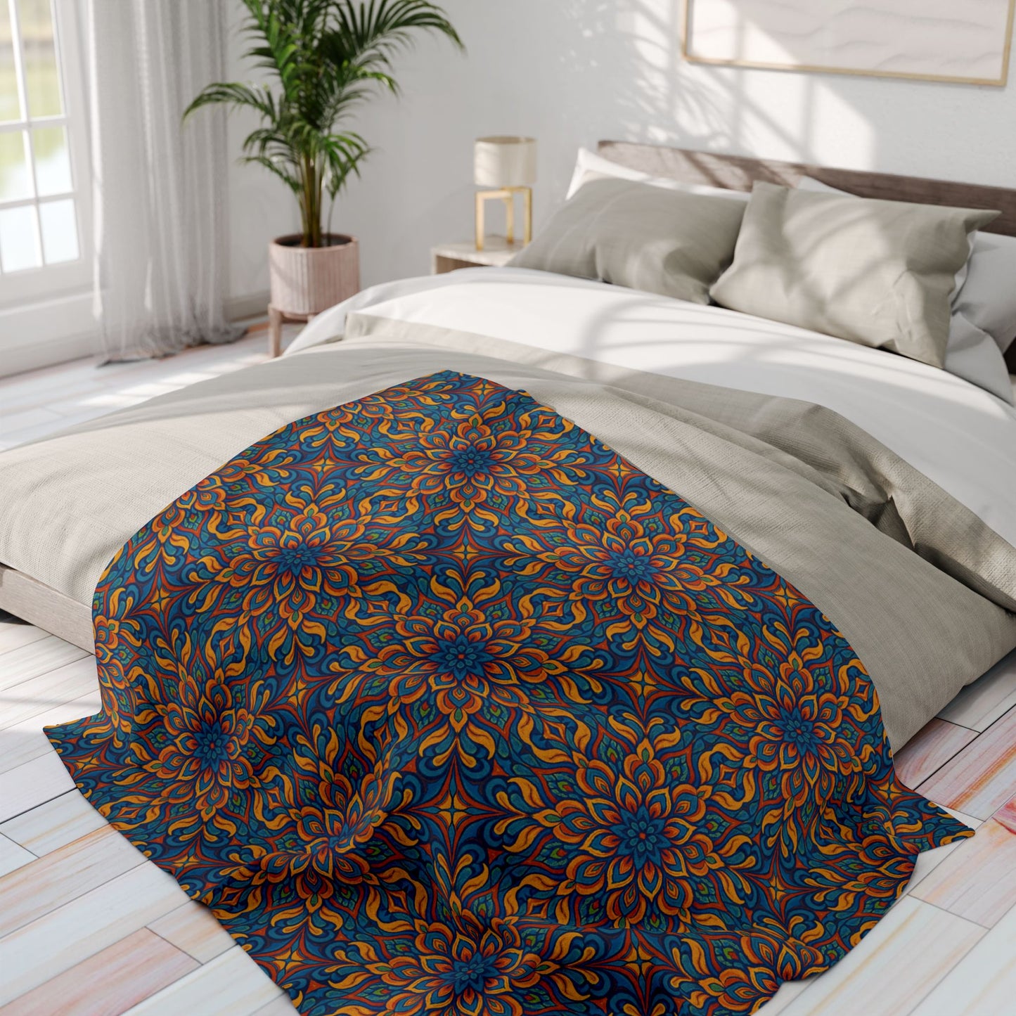 Arctic Fleece Blanket — Vibrant Kaleidoscope Throw