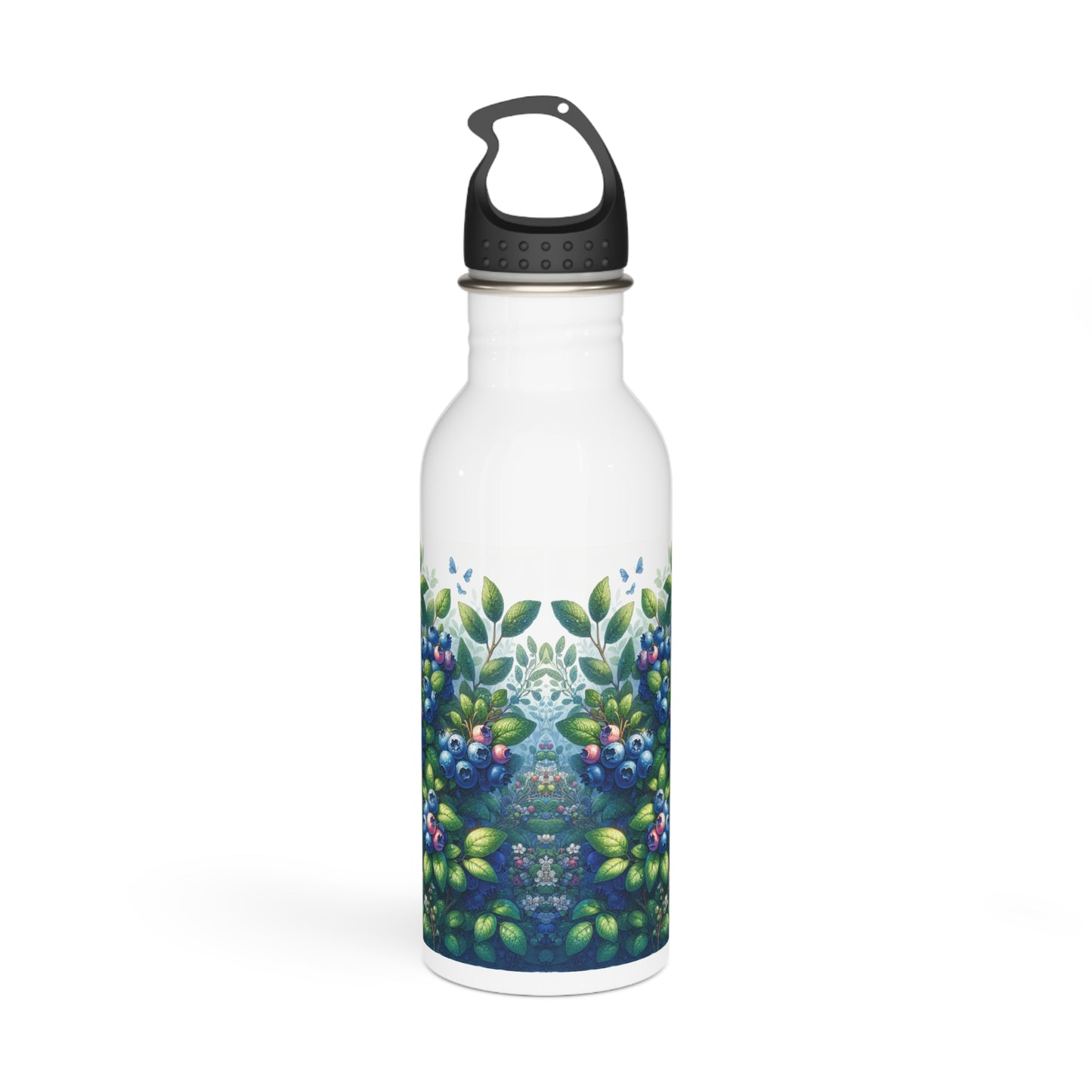 Stainless Steel Water Bottle - Blueberries Design, Fruit Lover Gift, Reusable Bottle, Gym Accessories, Hydration Tracker,