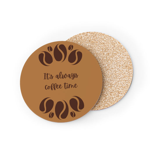 Always Coffee Time, Drink Coasters, Table Coasters, Home Decor, Housewarming Gift, Kitchen Accessories