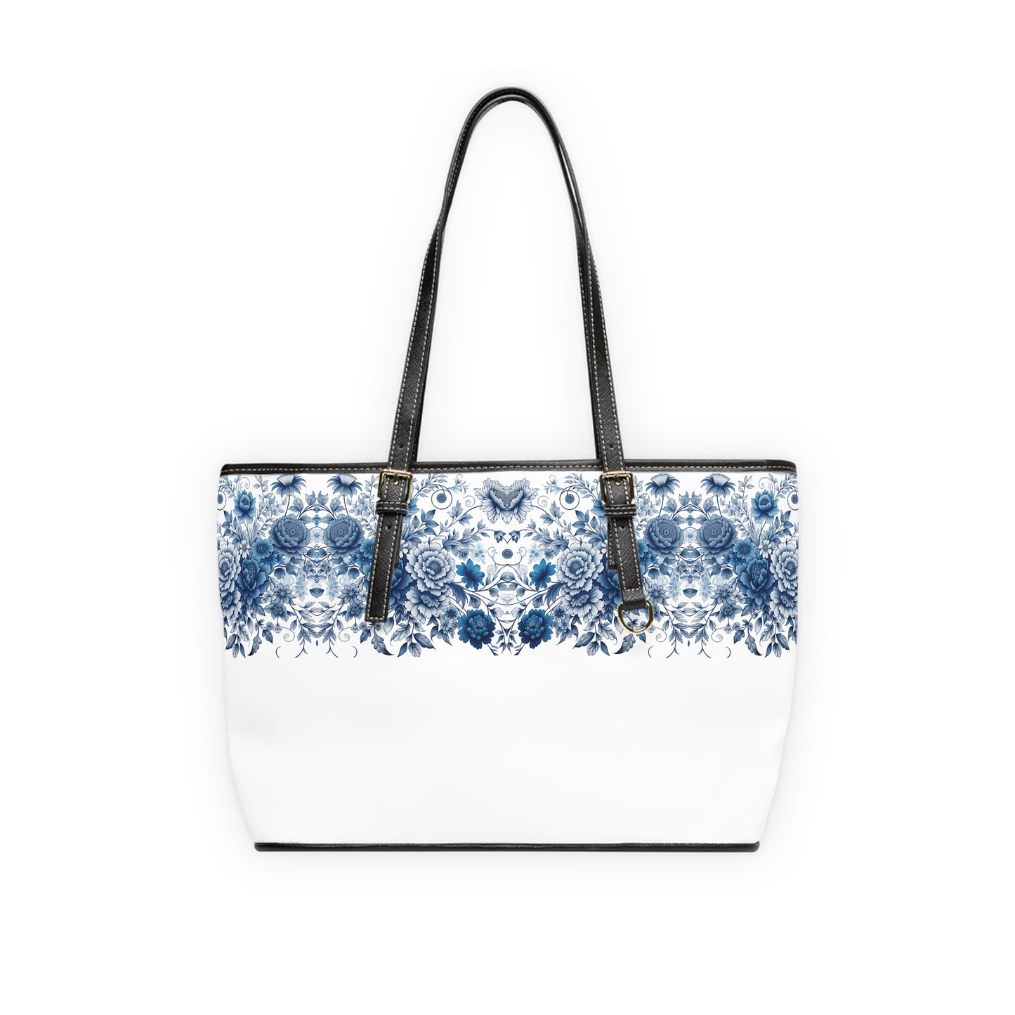 Shoulder Bag - Blue Floral Pattern