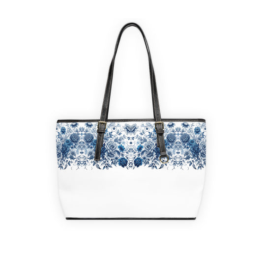 Shoulder Bag - Blue Floral Pattern