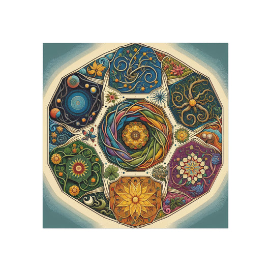 Spiritual Square Magnet, Fridge Magnet, Boho Home Decor, Gift for Art Lovers, Inspirational Magnet