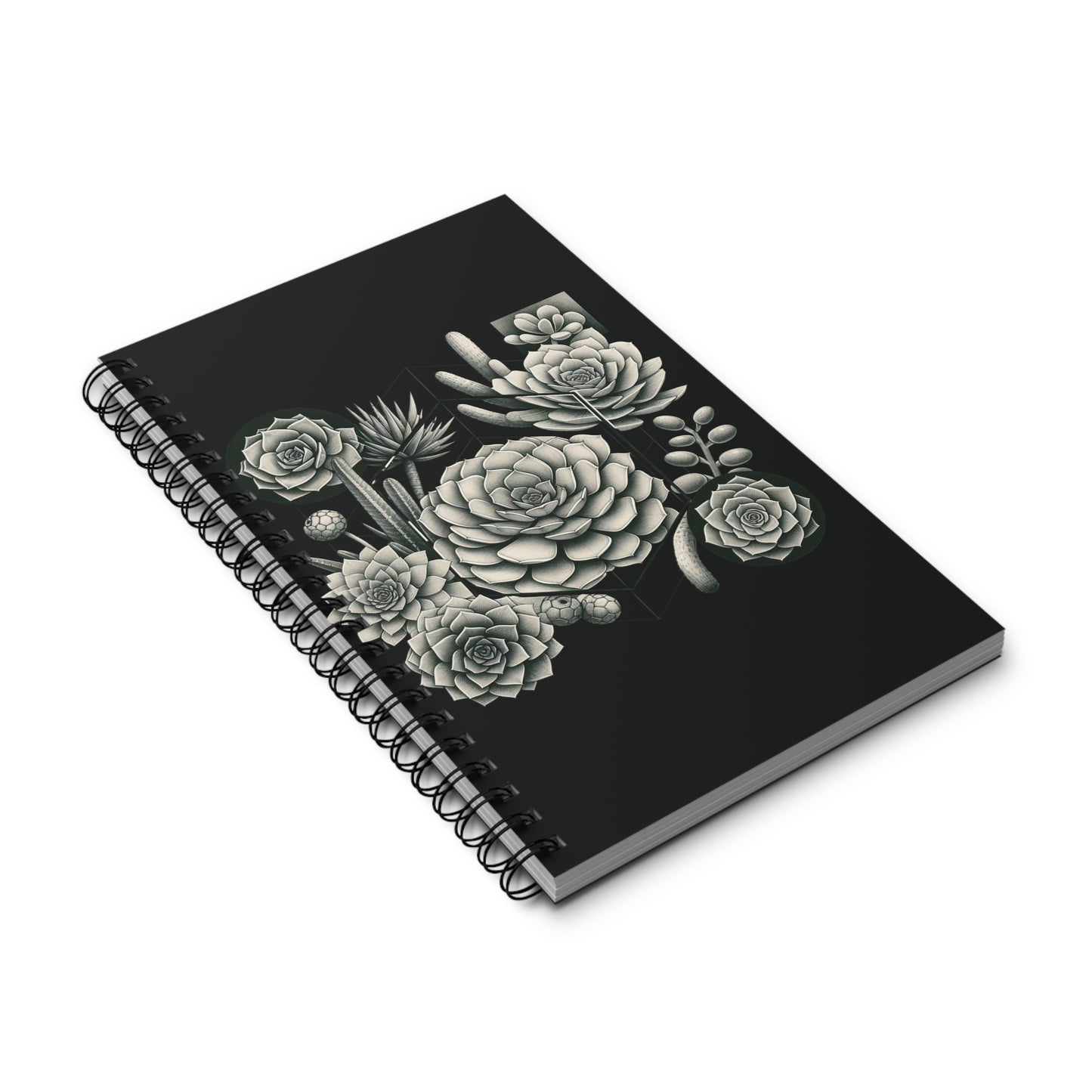 Botanical Spiral Journal - Succulent Design, Gift for Writers, Journal Lovers, Nature Enthusiasts