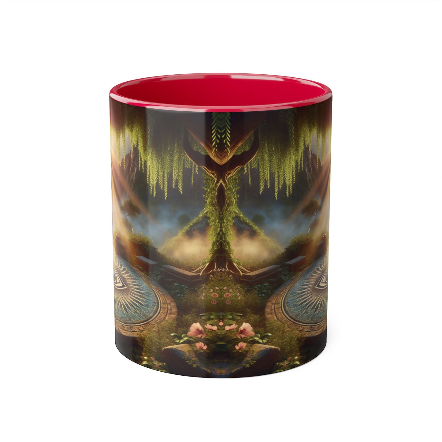 Mystical Eye Accent Mug - 11oz Coffee Cup for Mindfulness and Inspiration