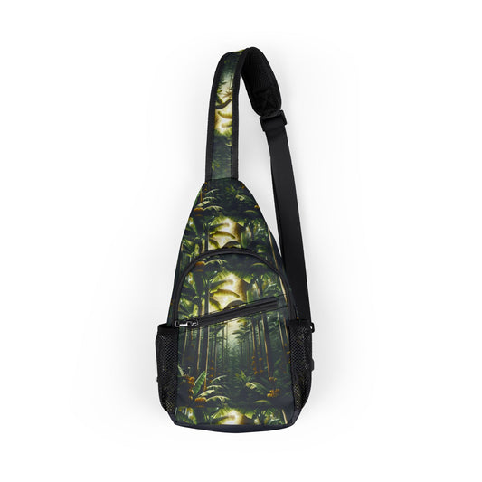 Banana Tree Chest Bag, Crossbody Bag, Beach Vibes Shoulder Bag, Nature Lover Chest Bag, Summer Vacation Sling Bag, Botanical