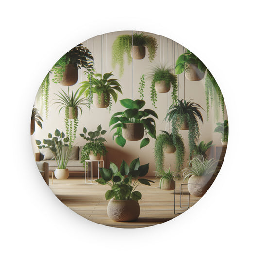 Botanical-Themed Round Button Magnet Set - Nature Home Decor (1 & 10 pcs)