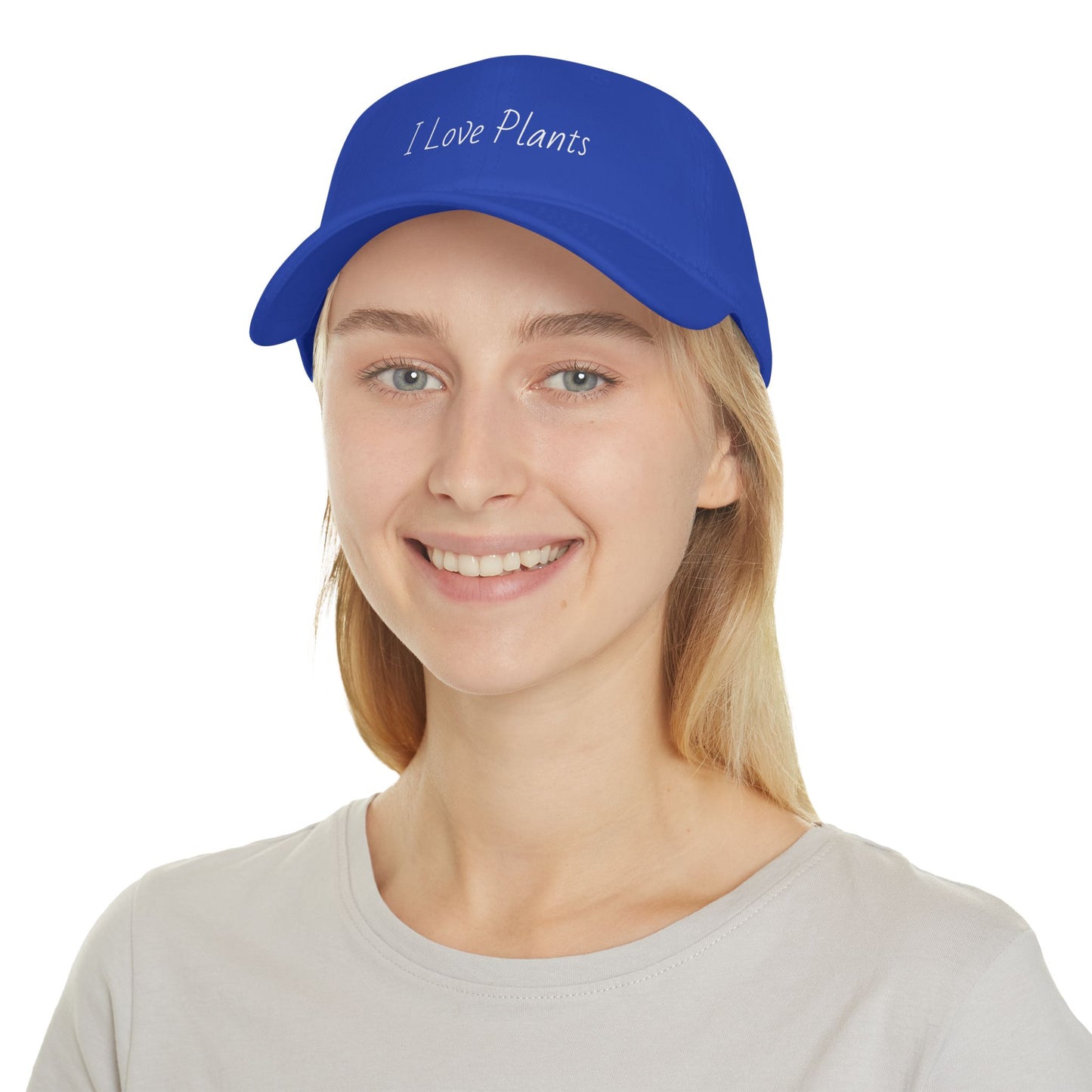 I Love Plants Low Profile Baseball Cap, Plant Lovers Gift, Gardening Hat, Casual Everyday Cap