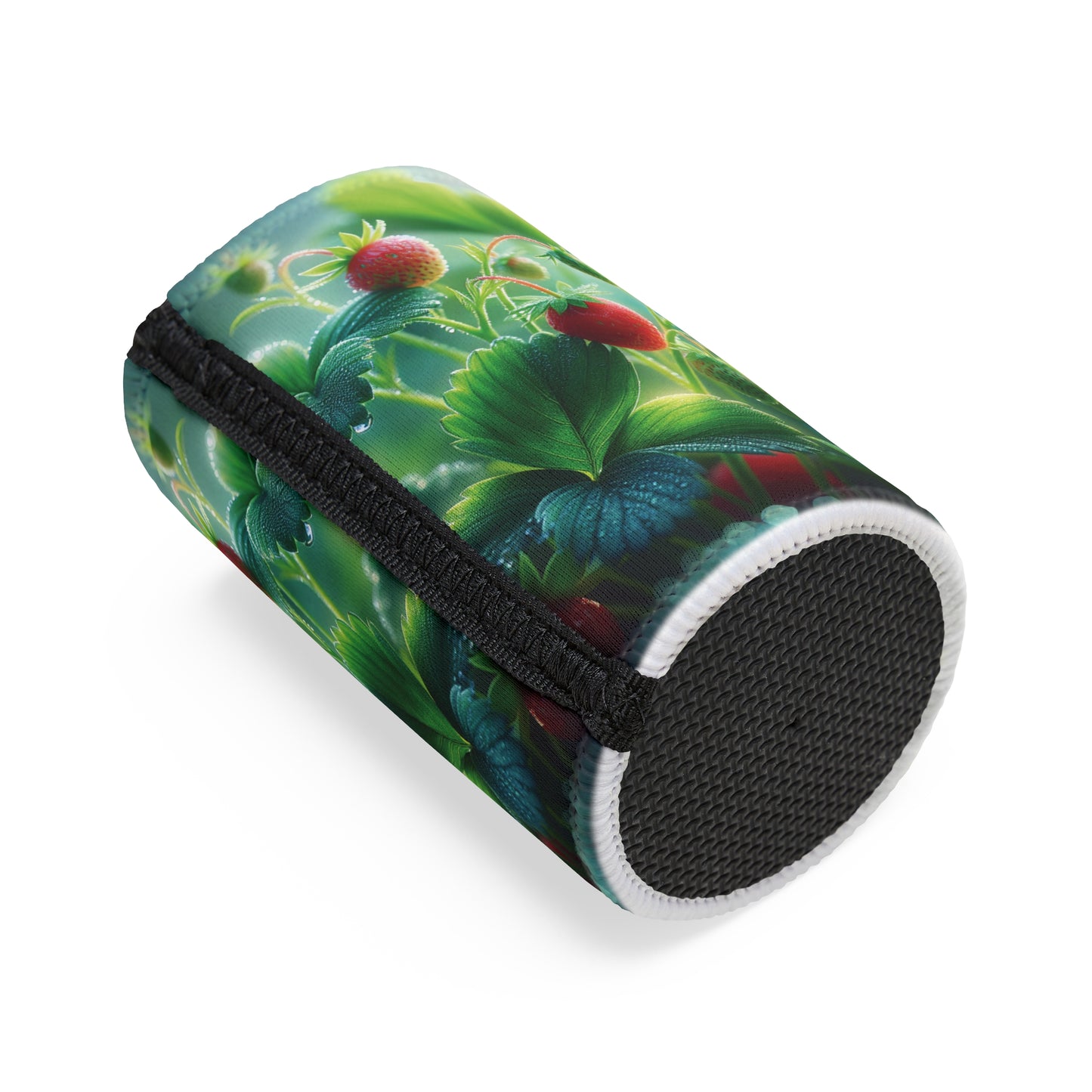 Strawberry Stubby Cooler -  Fruit themed beverage holder, Can Coozie, Drink