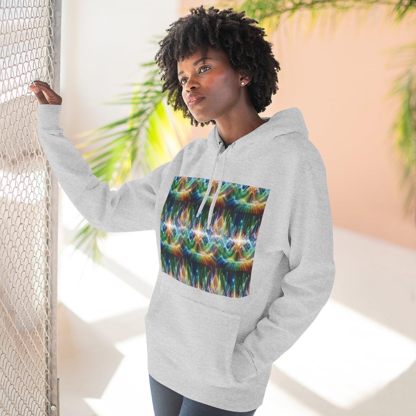 Fleece Hoodie - Frequency Waves Design