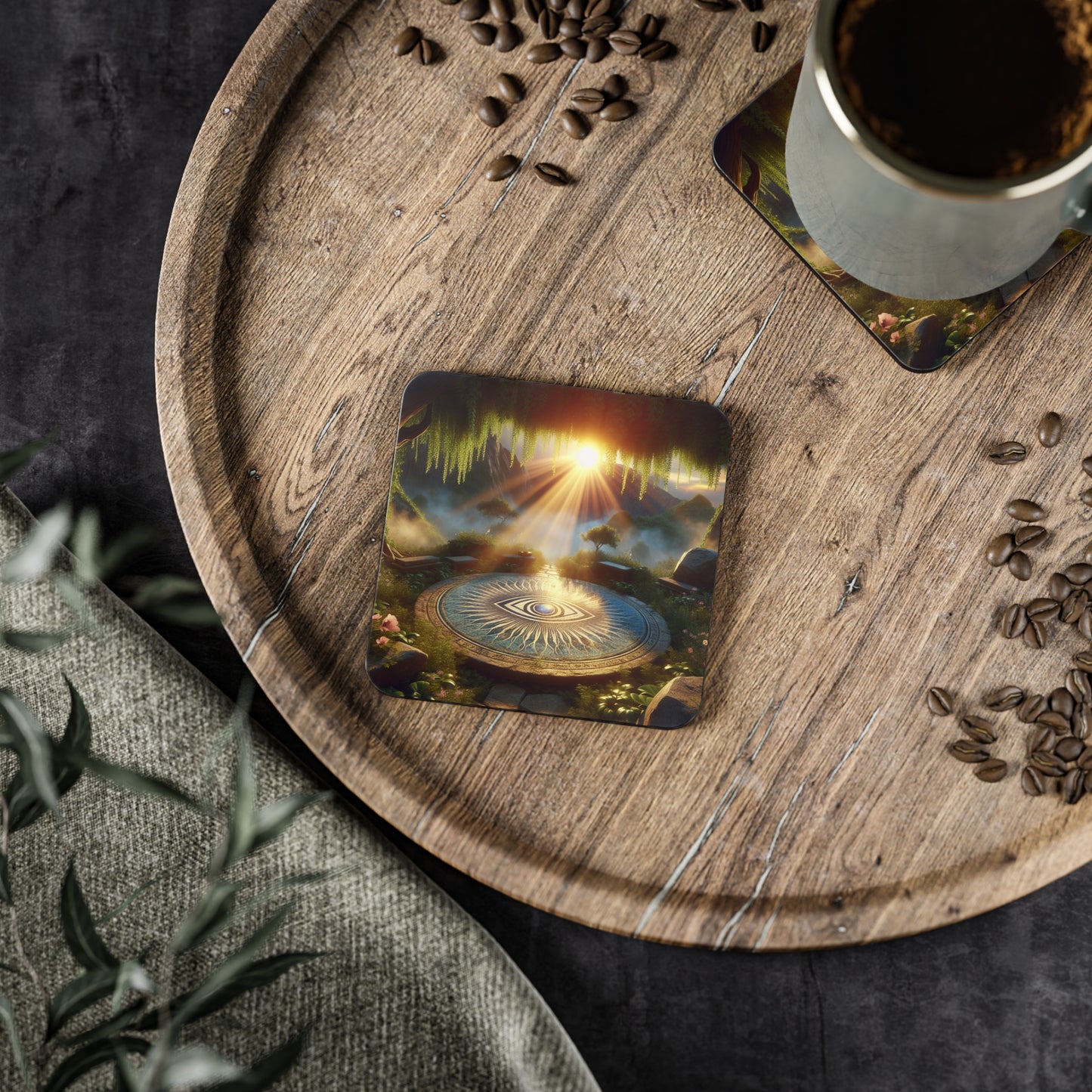 Serene View Coasters, Drink Coasters, Home Decor,  Table Coasters, Housewarming Gift, Square Coasters
