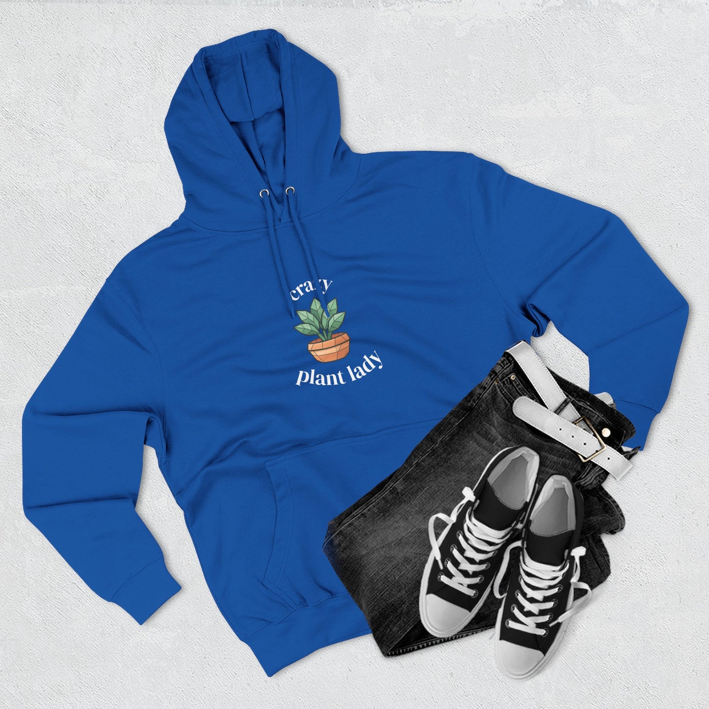 Fleece Hoodie: Plant Lover Gift, Botanical Three-Panel Hoodie, Plant Lady Pullover