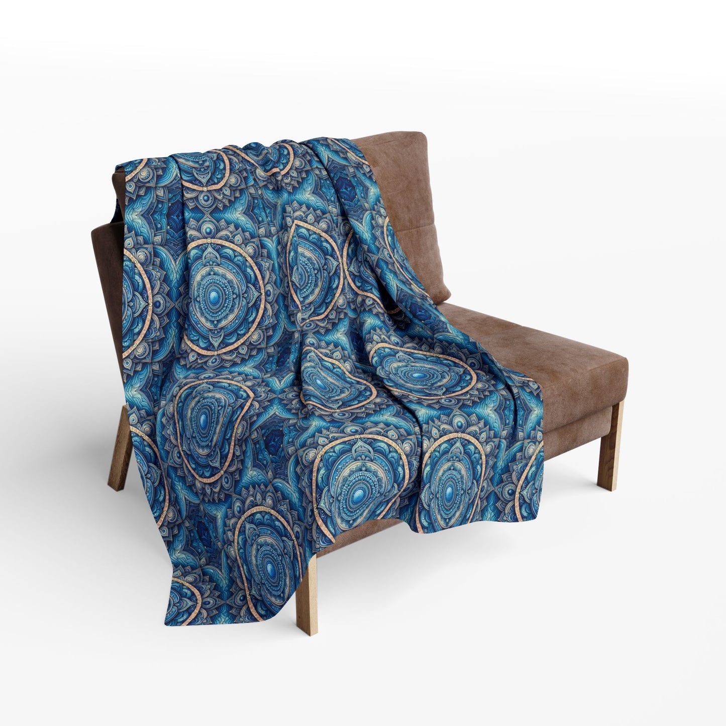 Fleece Blanket with Throat Chakra Design