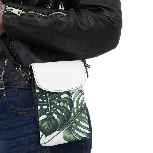 Phone Wallet - Monstera Leaf Design