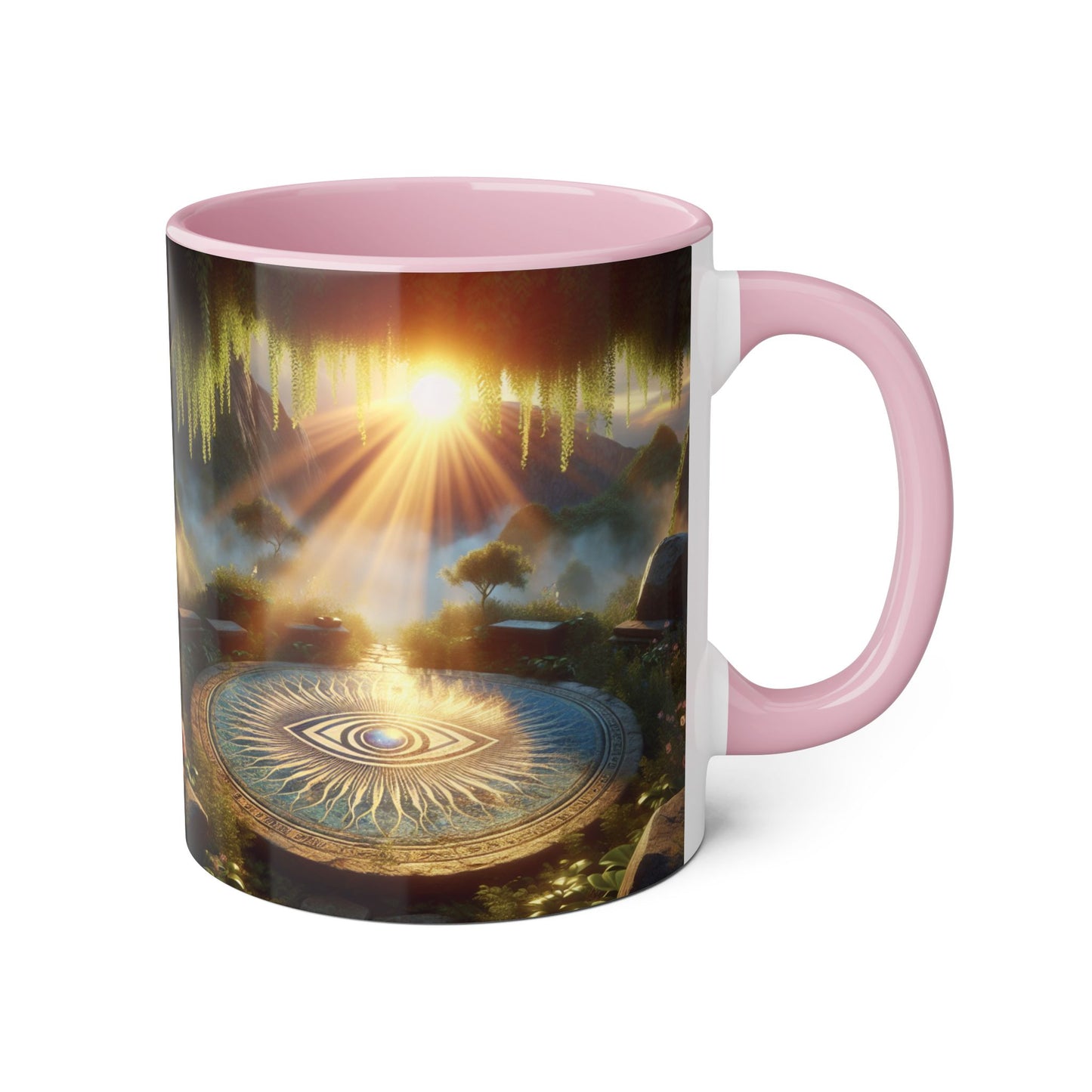 Mystical Eye Accent Mug - 11oz Coffee Cup for Mindfulness and Inspiration