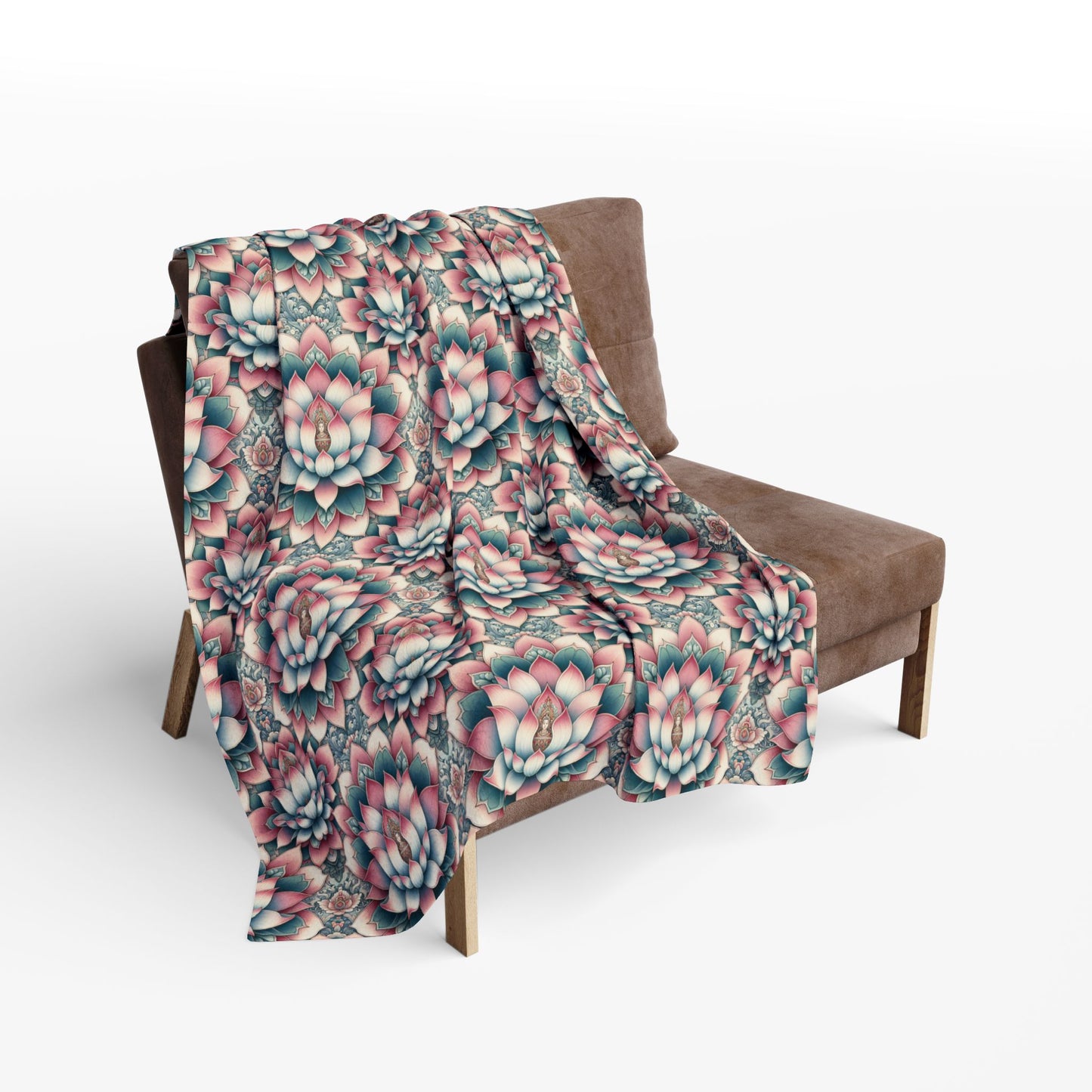 Fleece Blanket - Lotus Flower Design