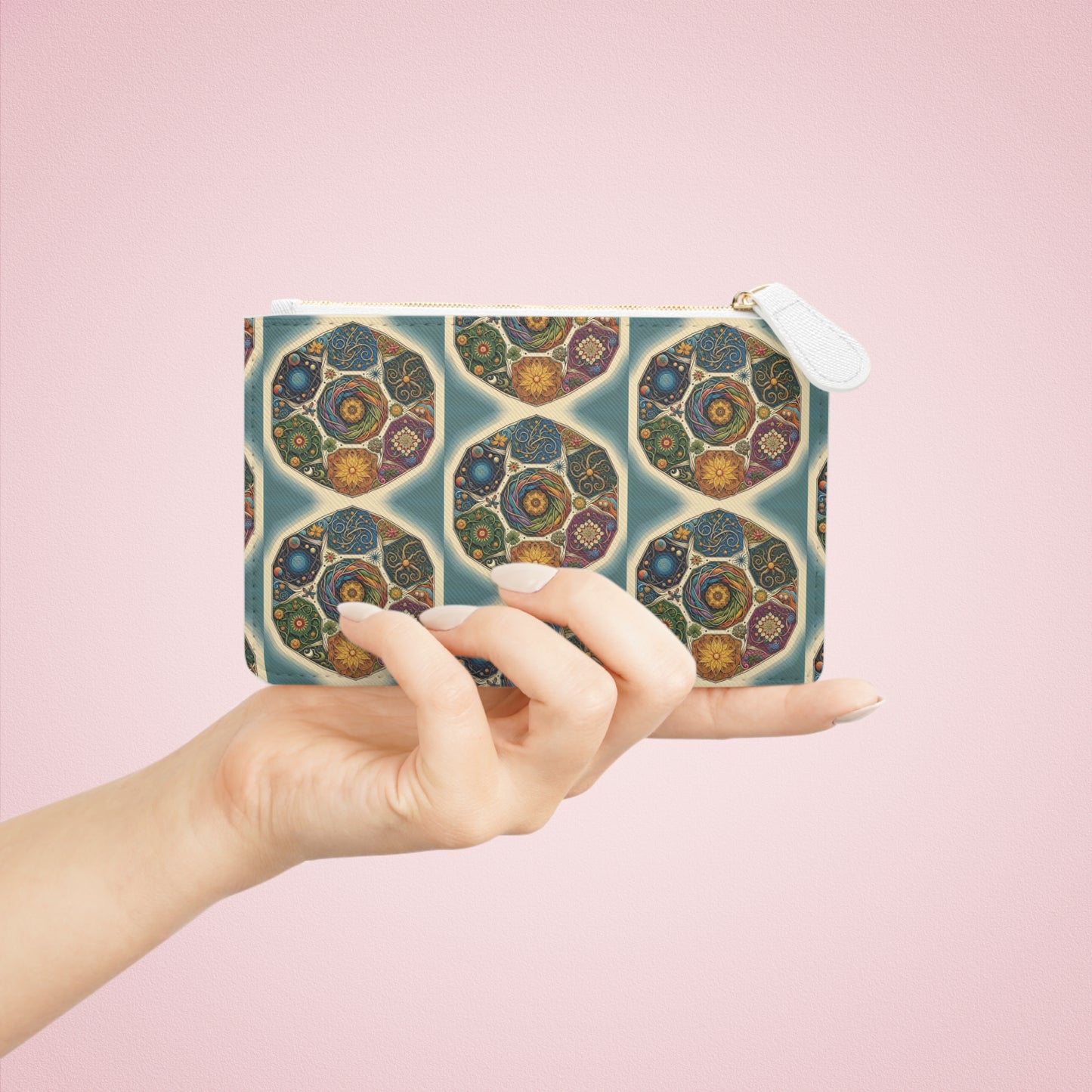 Spiritual Mini Clutch Bag, Colorful Makeup Pouch, Festival Essentials, Gift for Her